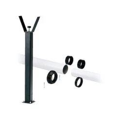 Lisse Tubulaire En Aluminium Peint Blanc, Avec Embout CAME