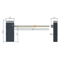 GARD GT8 Barrière GGT80AGS Moteur 24V Avec Encodeur (acier Peint) CAME -Came schema gt8 came 800x800